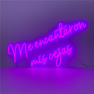 Montado en la pared flexible púrpura de la señal de neón del LED iluminado 51200 horas