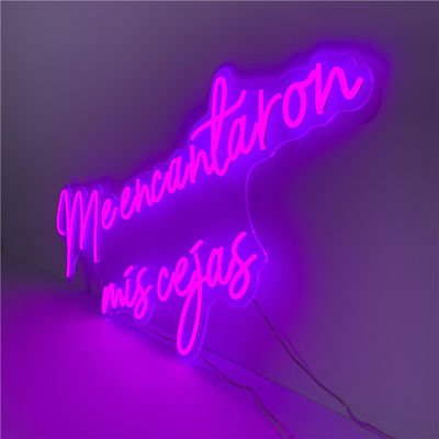 Montado en la pared flexible púrpura de la señal de neón del LED iluminado 51200 horas