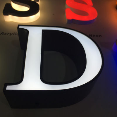 Muestra de aluminio Front Lit 6500K 4500k de la letra de canal del casquillo del ajuste